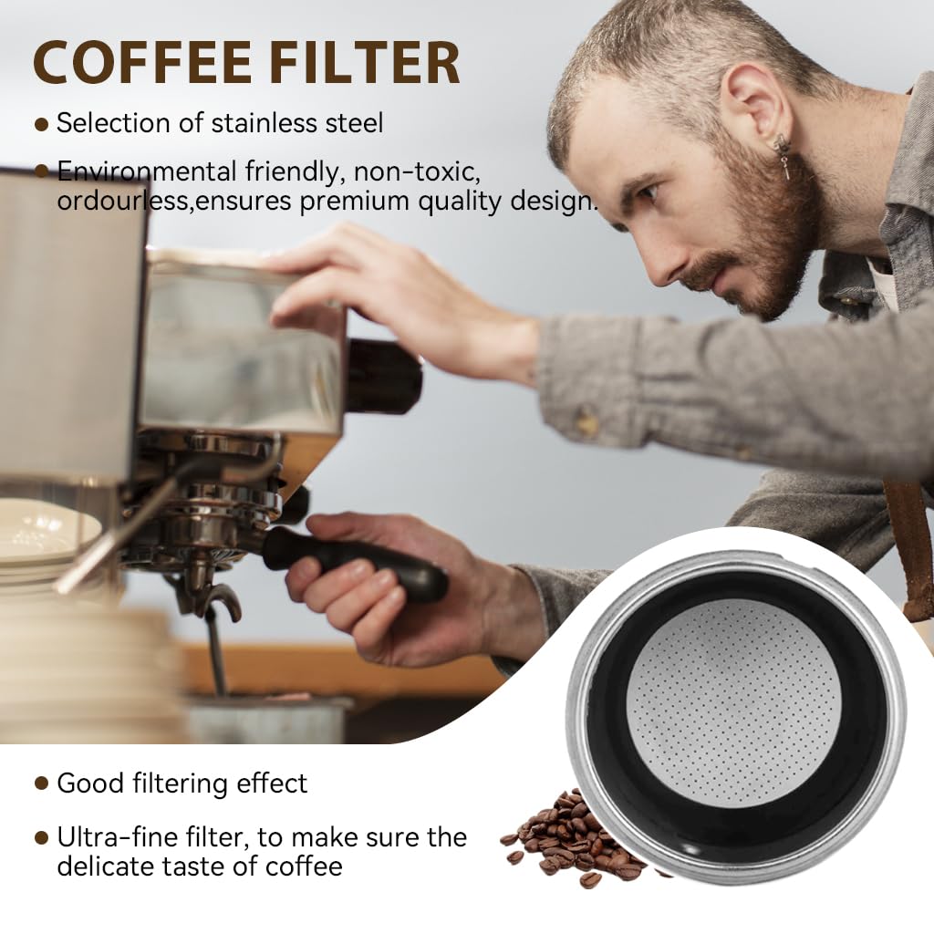 Supvox 51mm Portafilter Filter for Derlla Coffee Maker with Stainless Steel Build | 2PCS