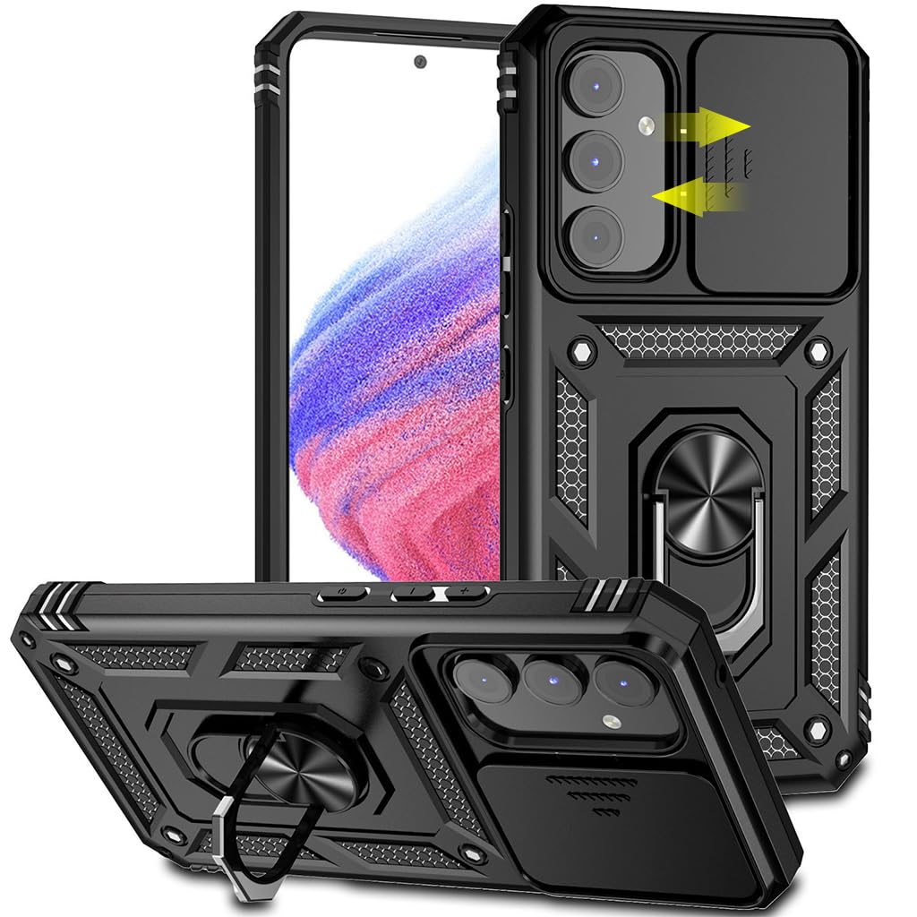 ZORBES Phone Case for Samsung Galaxy A35 Sleek Magnetic Phone Case with Kickstand Ring Phone Holder Shockproof Phone Case for Samsung Galaxy A35