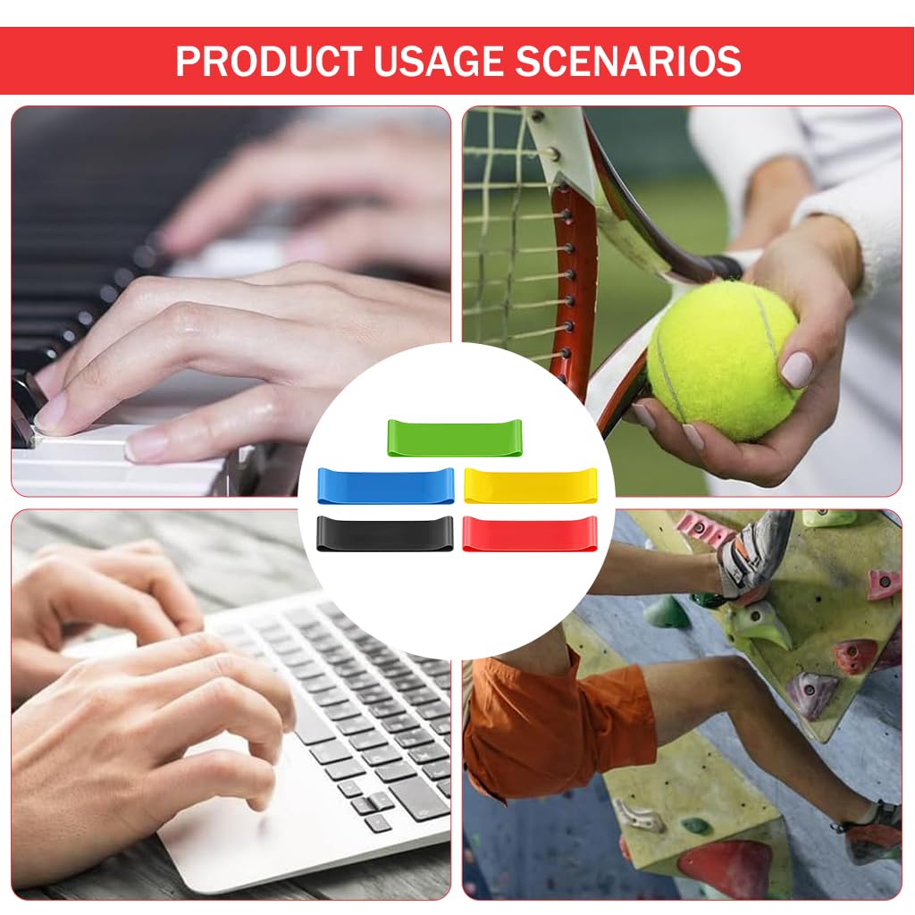 Proberos Finger Stretchers for Hand Exercise and Rehabilitation featuring 5 Resistance Levels | Durable Rubber Bands for Flexibility and Grip Training