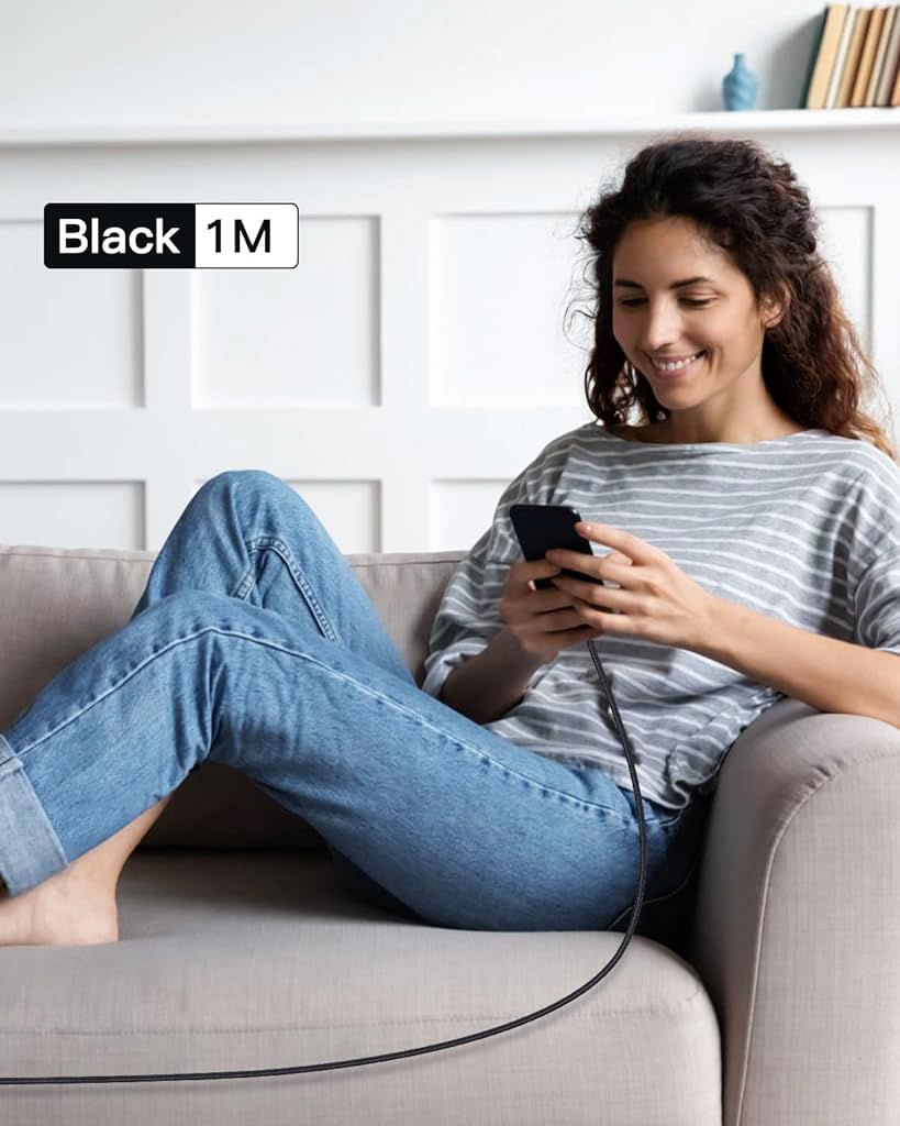 ZORBES USB C Cable for iPhone 3.3ft PD 60W Fast Charging with Magnetic Connectors | Nylon Braided Design