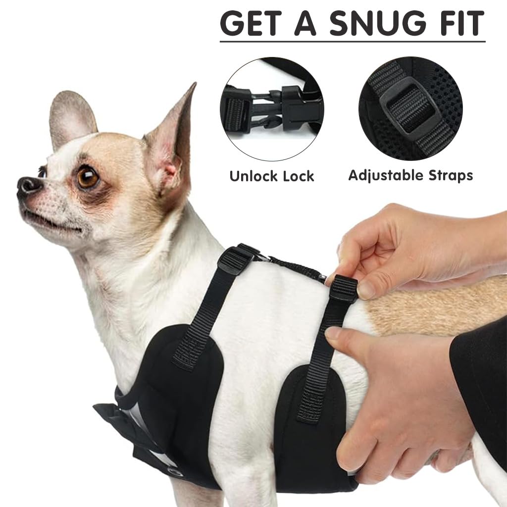 Qpets Dog Tuxedo Harness Set with 1.5m Leash featuring 360° Swivel Buckle | Dacron Fabric