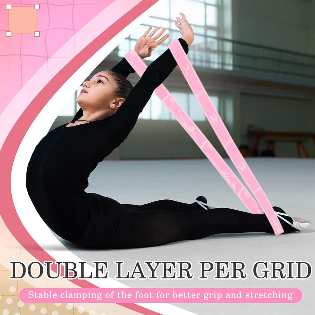 Proberos Yoga Stretching Strap for Physical Therapy and Pilates featuring 8 Loops | Adjustable Sectional Design for Beginners and Advanced Users