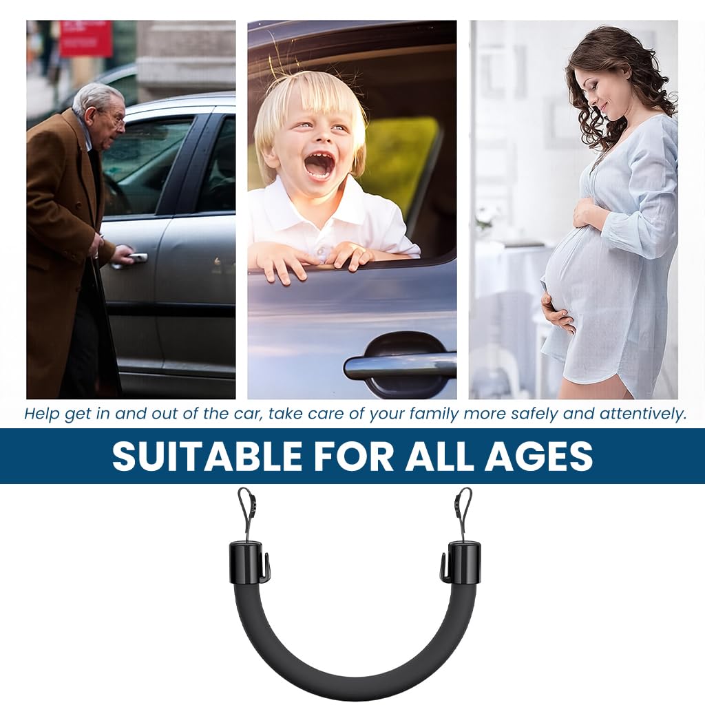 ZIBUYU Car Mobility Aid for Easy Vehicle Access featuring Tool Free Headrest Strap | 39x2.5x2.5cm Soft EVA and ABS Grip for Adults and Seniors
