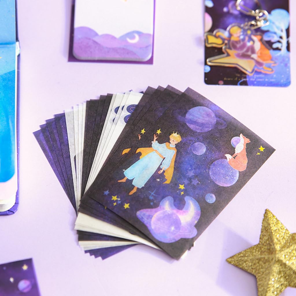 HASTHIP Little Prince Scrapbook Kit for DIY Journaling with 1 Notebook and 5 Washi Tapes | Gift Box Set