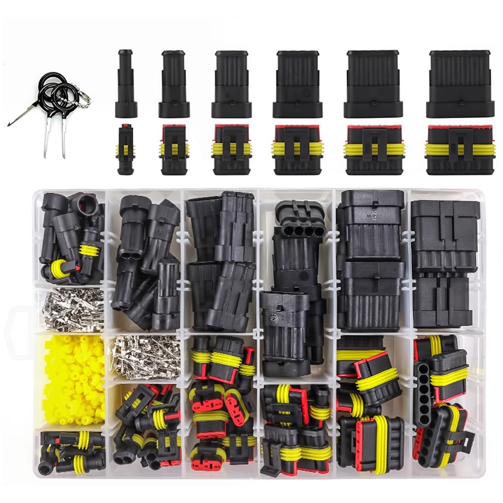 STHIRA Automotive Wire Connectors for Cars and Boats with Snap-On Mechanism | 711 Pcs 43 Sets