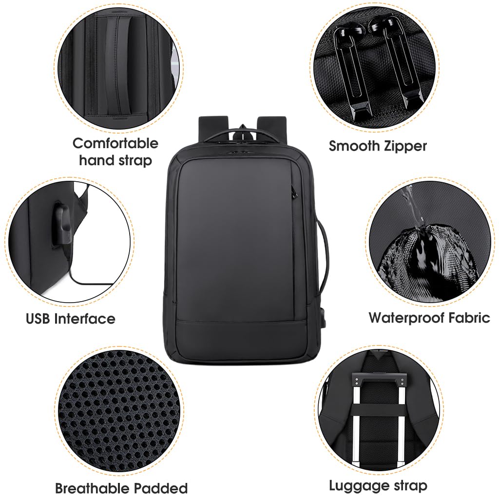 GUSTAVE Laptop Backpack for Travel and Office with 20–35L Expandable Design | Oxford Cloth