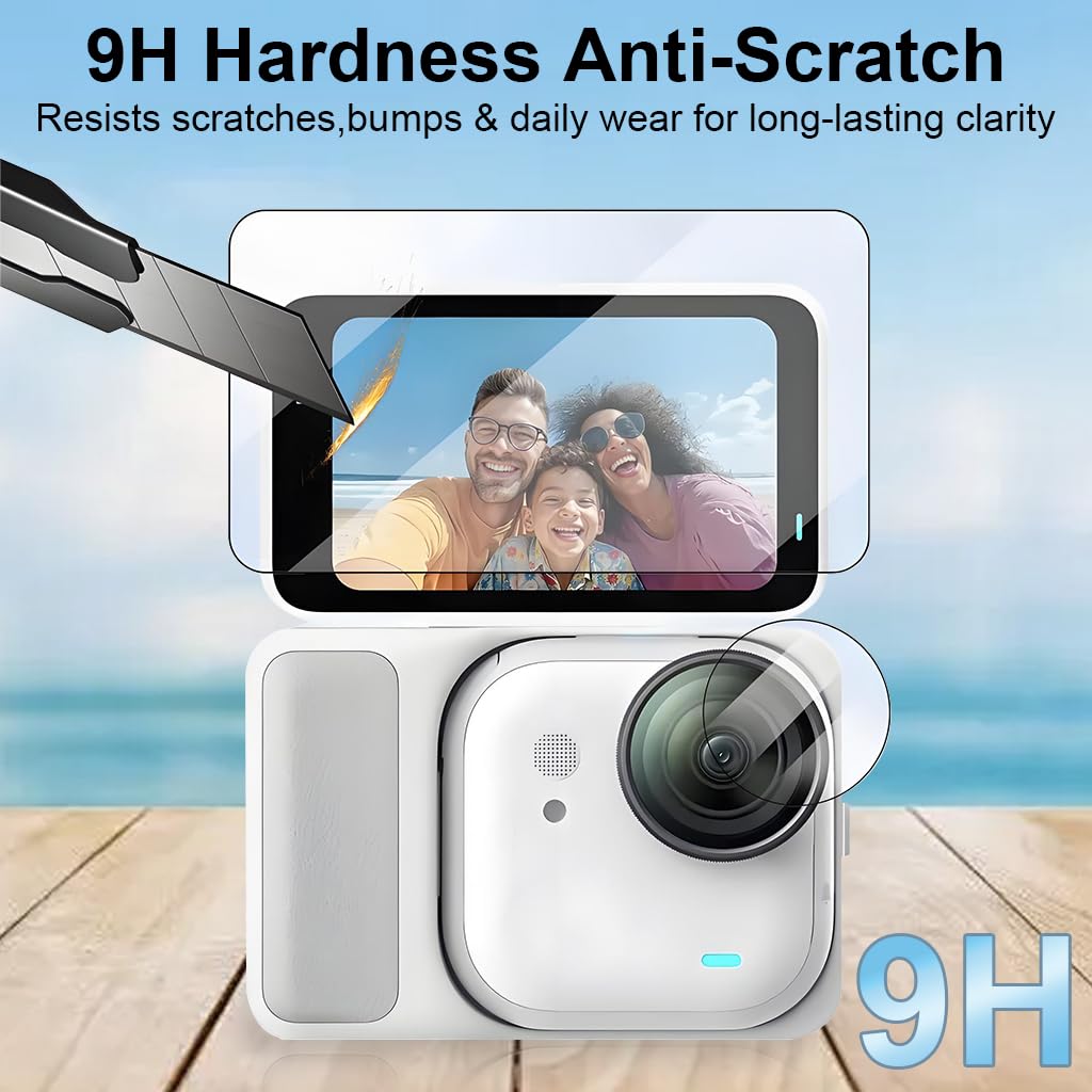 ZORBES Screen Protectors for Insta360 GO Ultra with 4PCS Tempered Glass & Oleophobic Coating