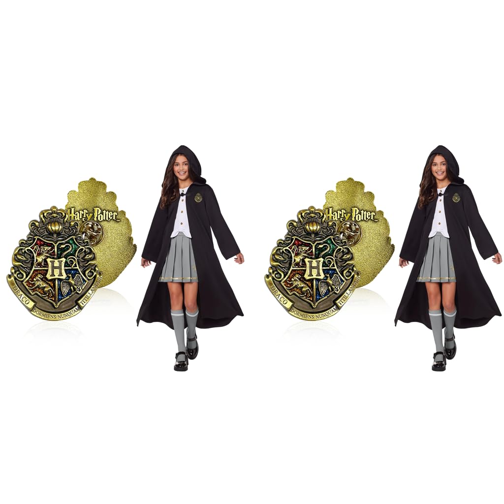 SANNIDHI Hogwarts Badge Brooch for Halloween Cosplay featuring Zinc Alloy | 2PCS Kids Gift