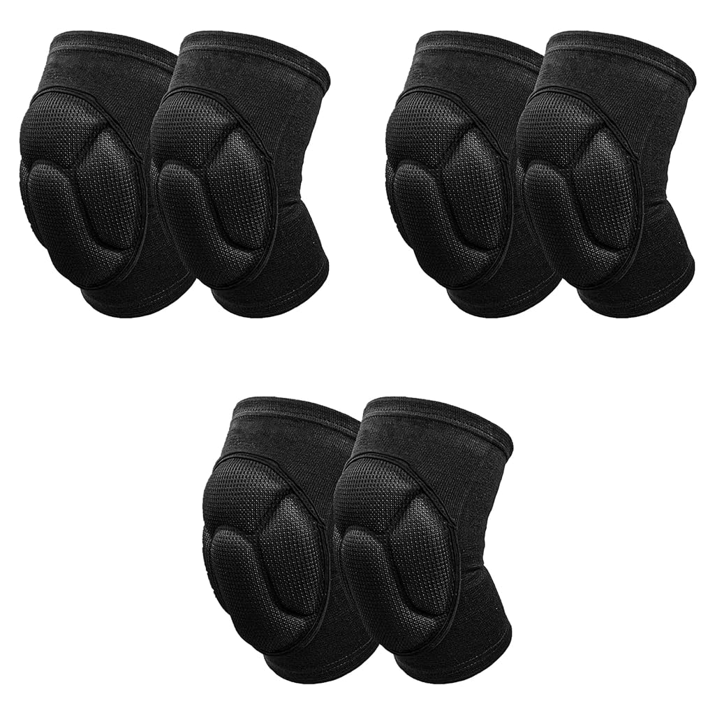 ZIBUYU Knee Cap for Running and Gym with EVA Thickened Sponge Cushion | 1 Pair Black