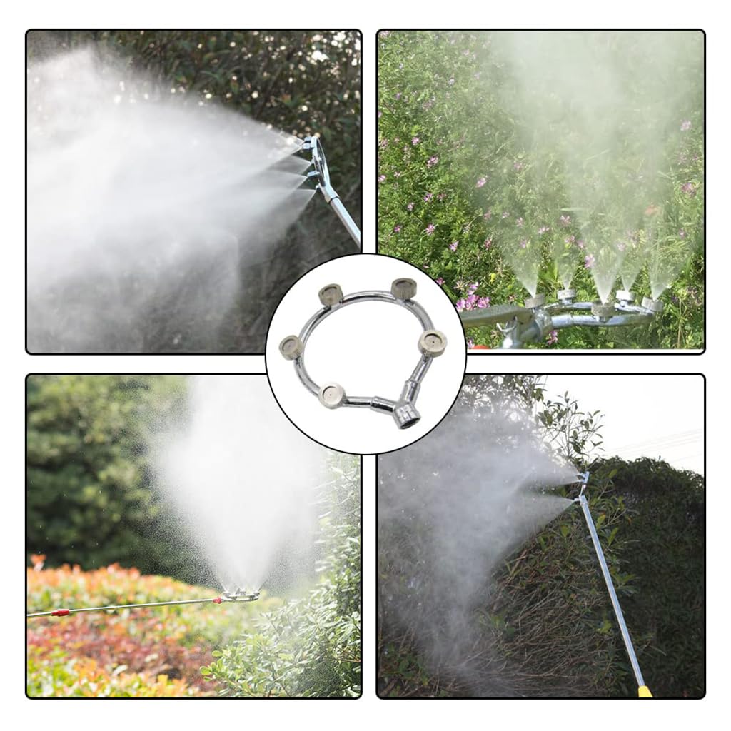 ZIBUYU Stainless Steel Atomizing Misting Nozzles for Garden Cooling and Irrigation | Ring-Shaped Porous Sprayers for Water-Saving Humidification