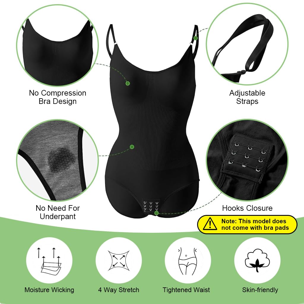 PALAY Tummy Control Shapewear Bodysuit for Women with Adjustable Buckle and Nylon Fabric | XXL 32cm Waist Slimming Body Shaper
