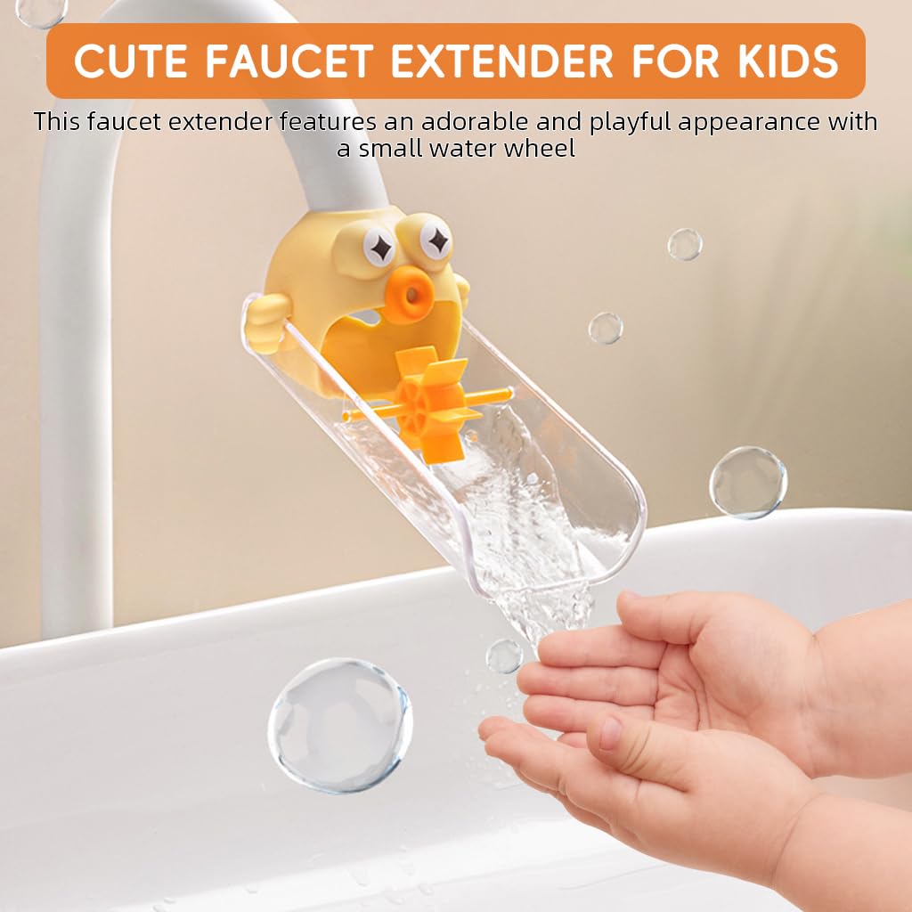 HASTHIP Kids Faucet Extender for Bathroom and Kitchen Sinks with Water Wheel | Splash Prevention and Easy Handwashing Aid