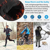 STHIRA® Touchscreen Windproof Waterproof Winter Warm Gloves Black Cycling Driving Leather Snow Thermal Gloves Hand Glove for Men and Women for Bike Riding Hiking Running Winter Wear(Size:L)