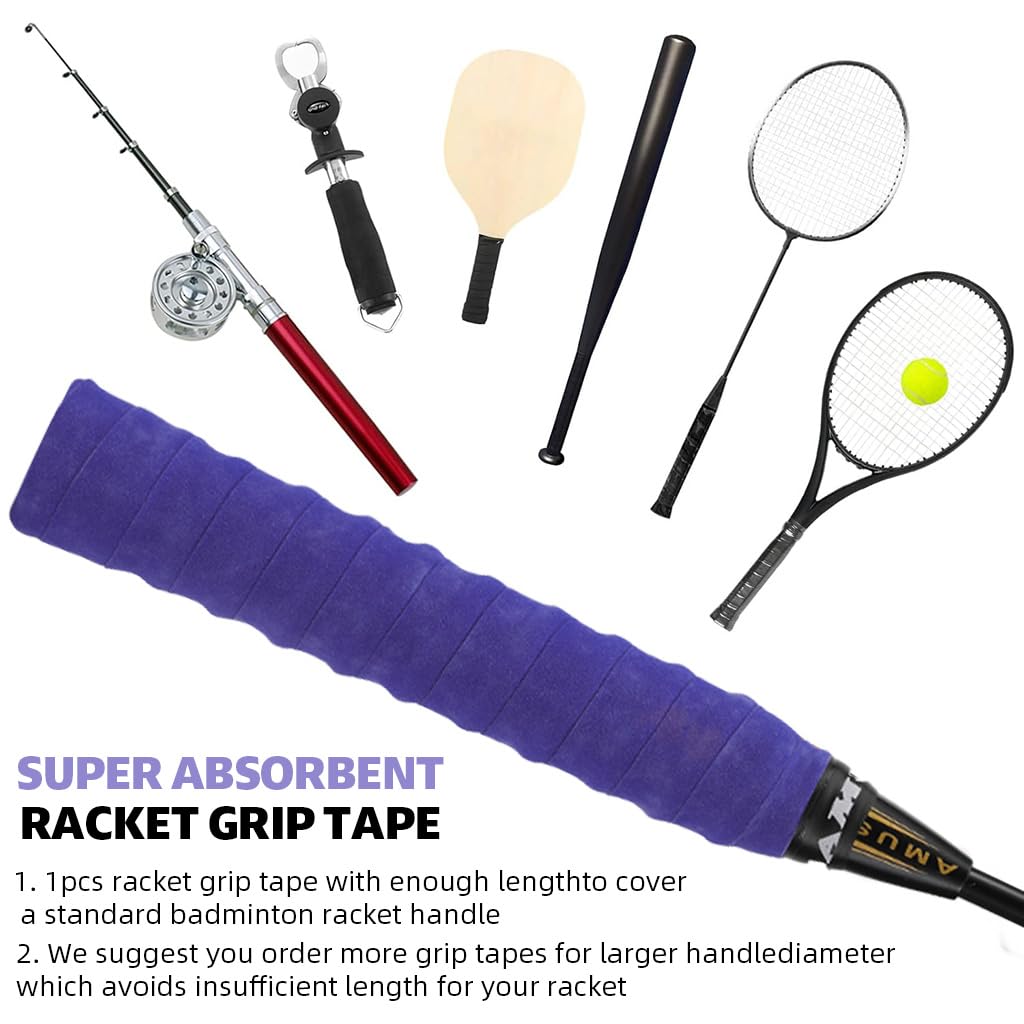 Proberos Badminton Racket Grip for Tennis and Pickleball with Tacky Texture 7 Pack | PU Material Overgrip