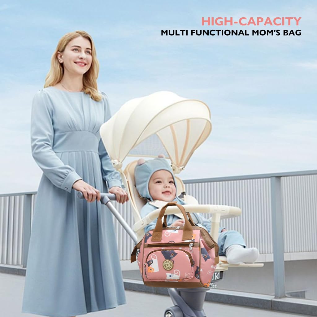 PATPAT Baby Diaper Bag for Travel with Waterproof Oxford Cloth and Multiple Pockets | Versatile Maternity Backpack