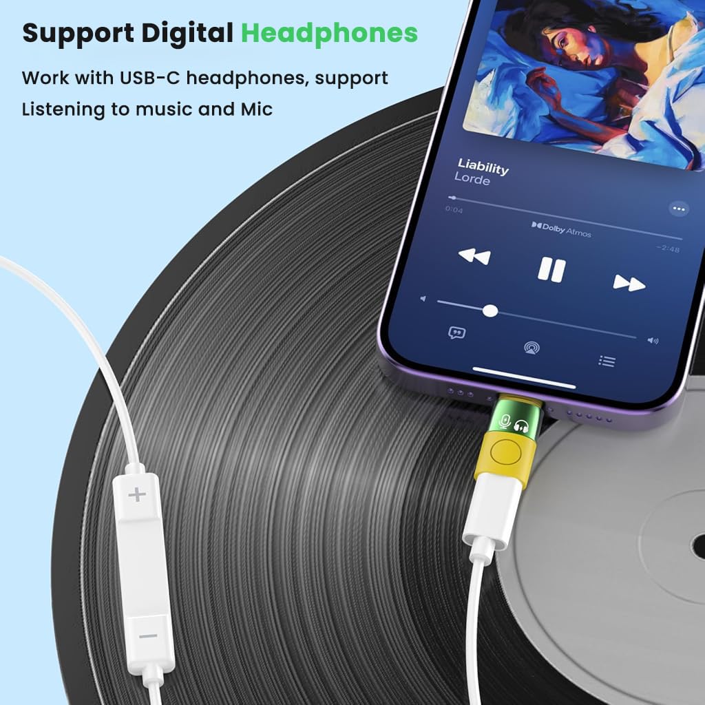 Verilux USB C to Lightning Adapter 2 Pack for iPhone with 5V/2A Charging & 480Mbps Data | Hands-Free Audio Connectivity