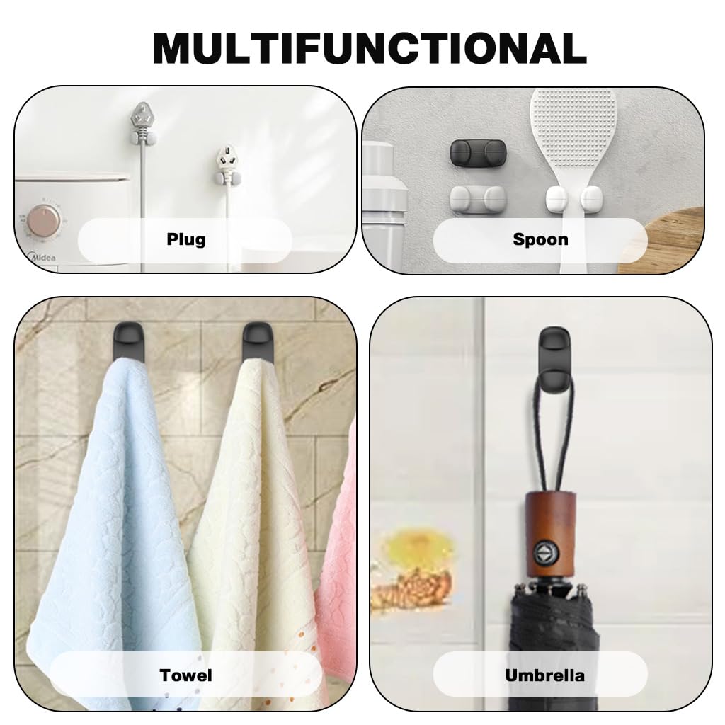 Supvox Rice Paddle Holder for Kitchen Organization with Self Adhesive Mount | 3 pcs Silicone Utensil Stand