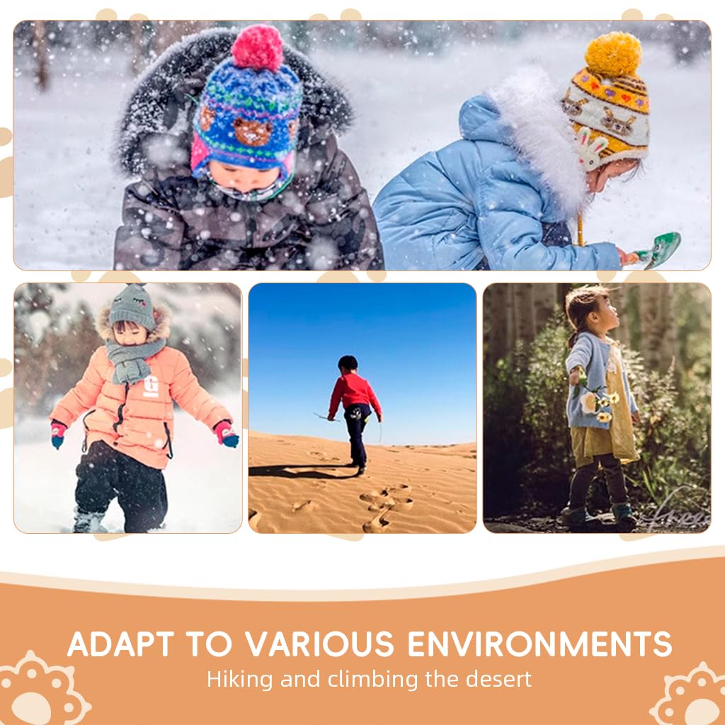 PROBEROS Gaiters for Hiking Kids 9‑13 featuring Drawstring Hook Loop Closure | Waterproof 13.7 in Pink