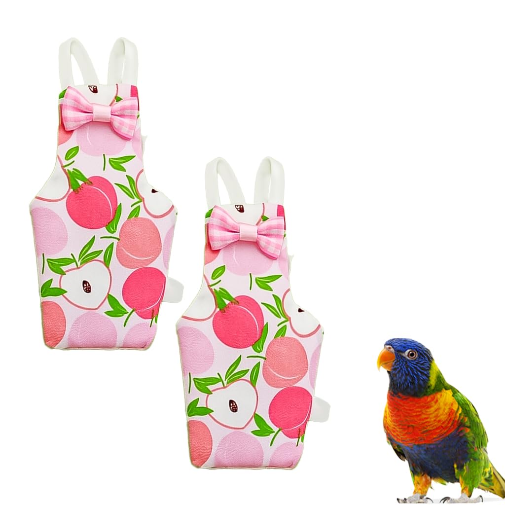 ZIBUYU Bird Flight Suit for Small Birds with Elastic Straps and Waterproof Fabric | 2 Pack