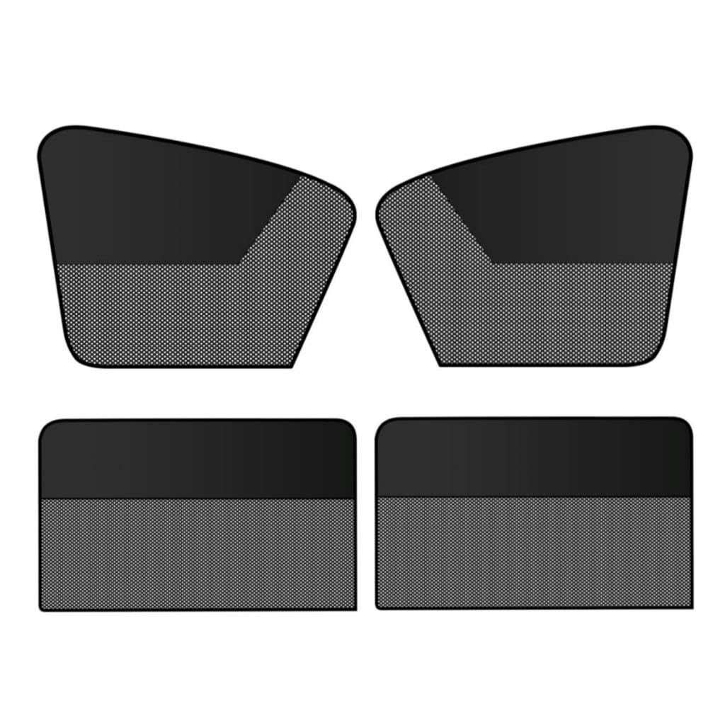 STHIRA® 4Pcs Magnetic Car Window Sun Shades Half-Mesh Blackout Magnetic Sun Shields for Car Window Detachable Privacy Car Window Shields Universal Car Window Sun Shields