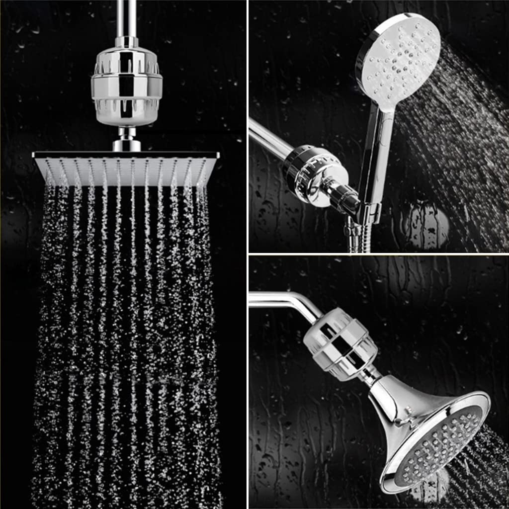 HASTHIP Shower Filter for Hard Water with 15 Layer Filtration and 2 Replacement Cartridges