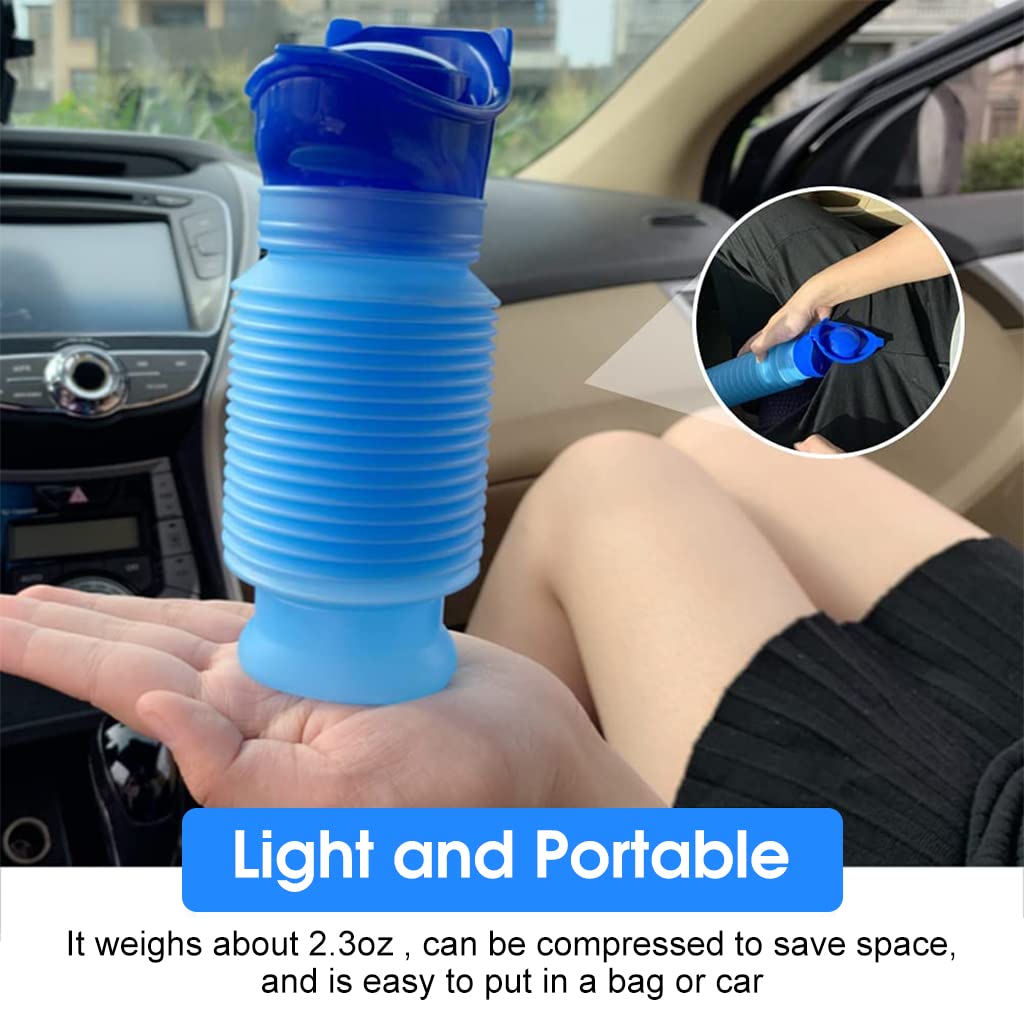 Proberos Portable Urinal for Travel and Camping with Leakproof Lid and 750 ml Capacity | Reusable PP Bottle for Men Women and Kids