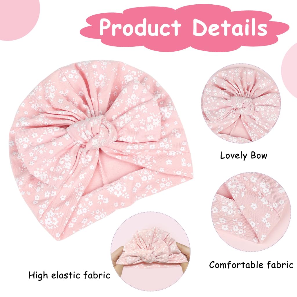 SNOWIE Soft Baby Girl Caps Set for Newborn Gifts featuring Bow Design and Cotton Blend Warmth
