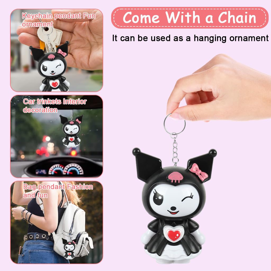 Zibuyu Kawaii Keychain Charm for Bags and Keys featuring 3 Changing Faces | PVC Gift for Girls