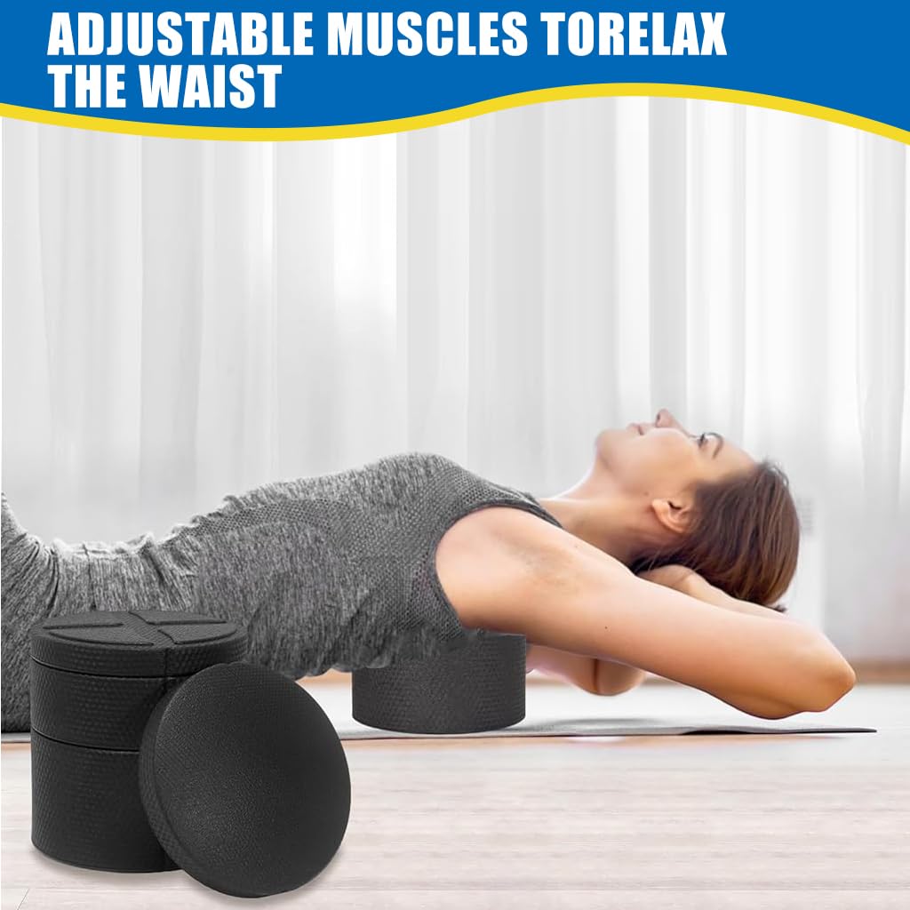 Proberos Back Stretchers Set of 5Pcs for Yoga and Spine Relief featuring Adjustable Ergonomic Pads