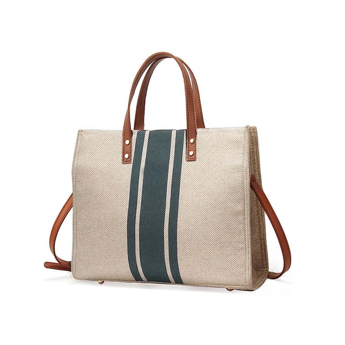 Venzina Tote Bag for Work and Travel featuring Removable Shoulder Strap and 12.9×5.1×9.8 in Capacity | Canvas Crossbody Bag for Women