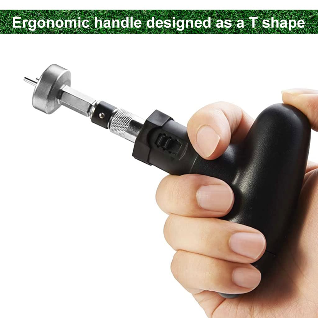 Proberos Golf Shoe Wrench Tool with 3 Bits and Ergonomic T Handle for Cleat Removal | Zinc Alloy and ABS Construction