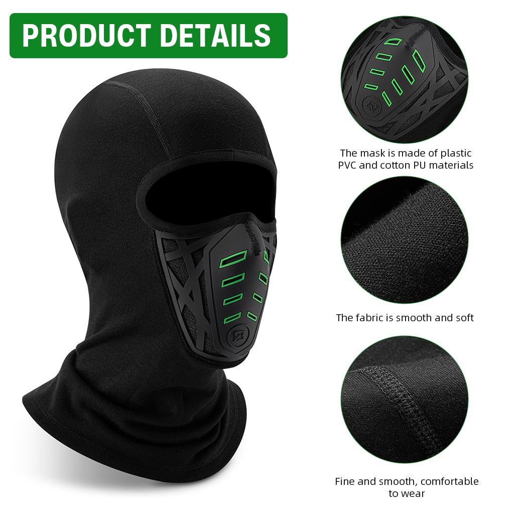 STHIRA Winter Riding Hat Balaclava for Ski and Motorcycle with Ventilated Face Mask | Soft Thermal Plush Lined Unisex Helmet Liner