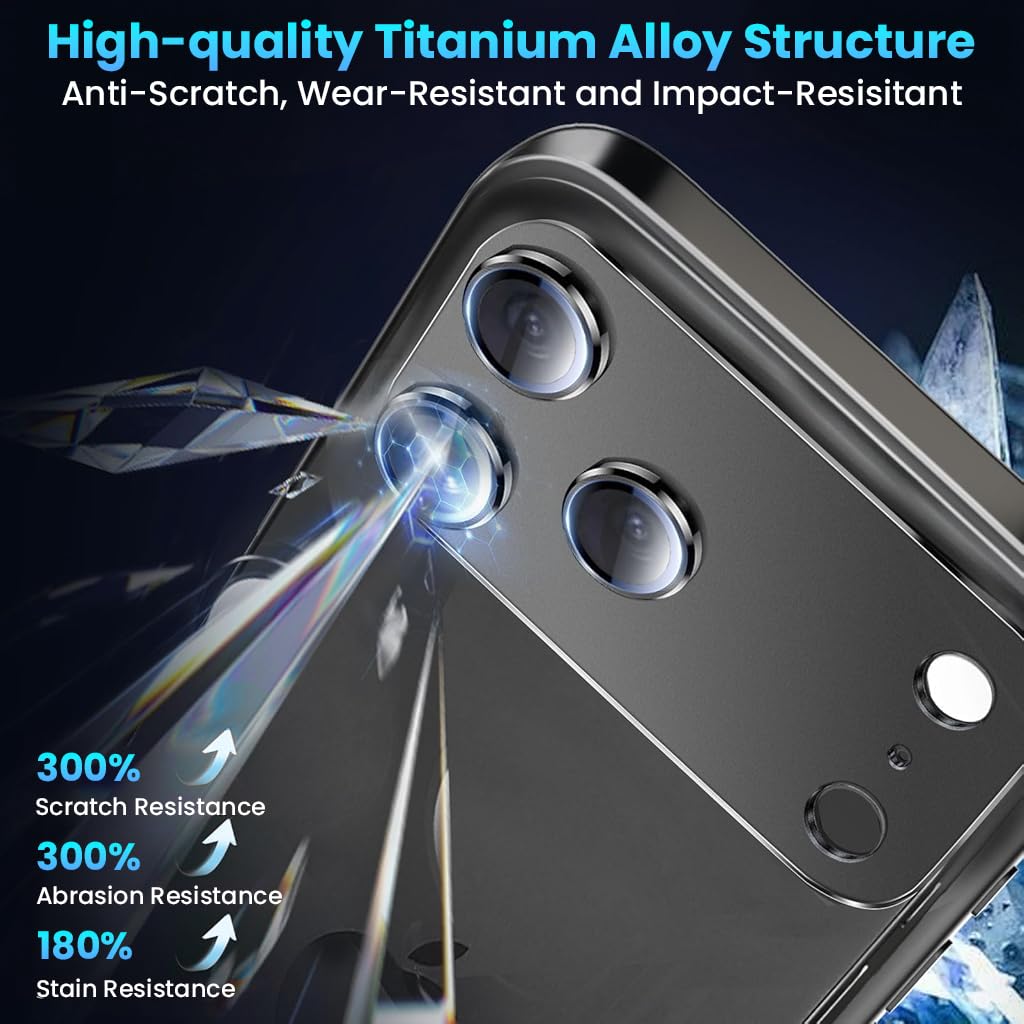 ZORBES Camera Lens Cover for iPhone 17 Pro with 2Pcs Titanium Alloy Shockproof Guard