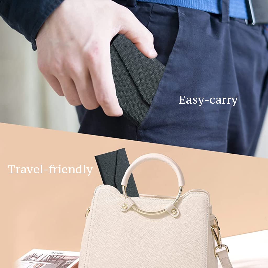 GUSTAVE Sunglasses Organizer Case for Travel with Triangle Folding Design and PU Leather | Includes Lens Wipe Cloth