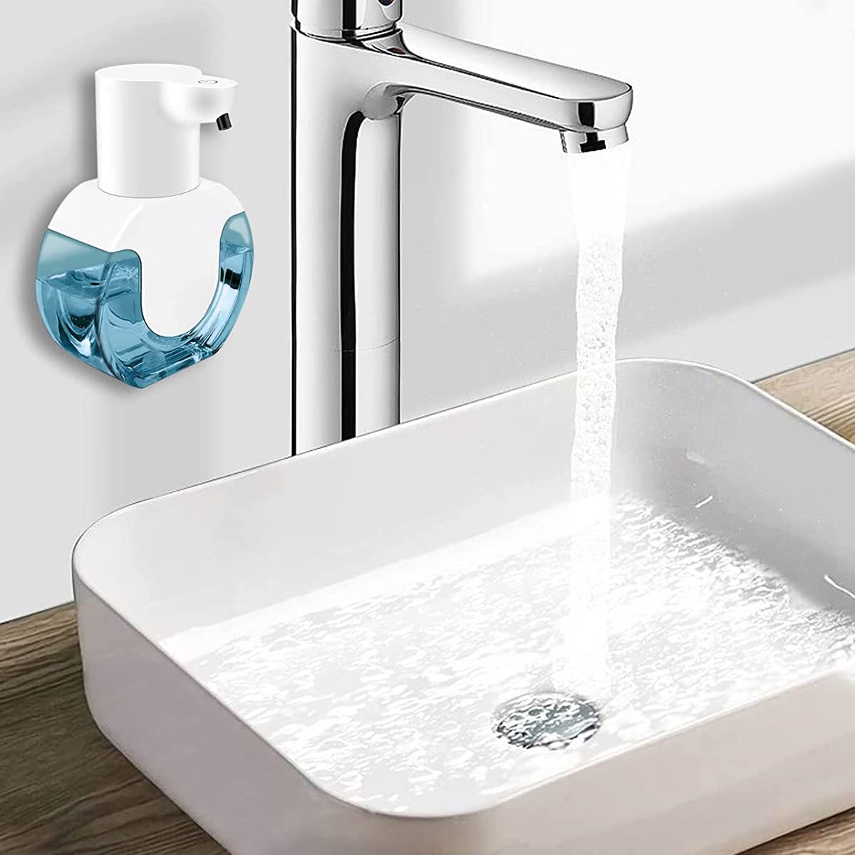 Supvox Auto Soap Dispenser for Kitchen and Bathroom with 430ml Tank | USB Rechargeable No Touch Sensor