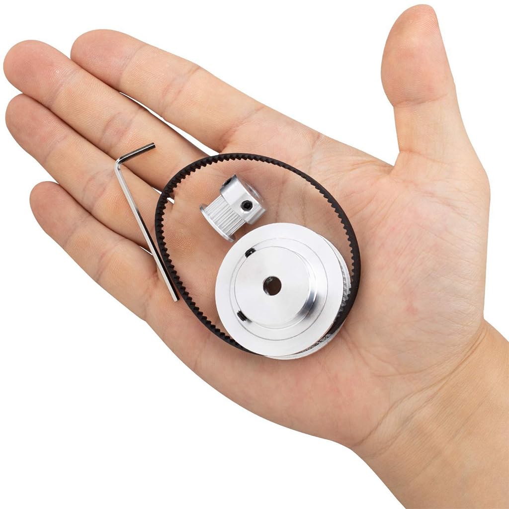 Serplex GT2 Synchronous Wheel for 3D Printer Projects featuring 60 Teeth 5mm Bore Aluminum Pulley