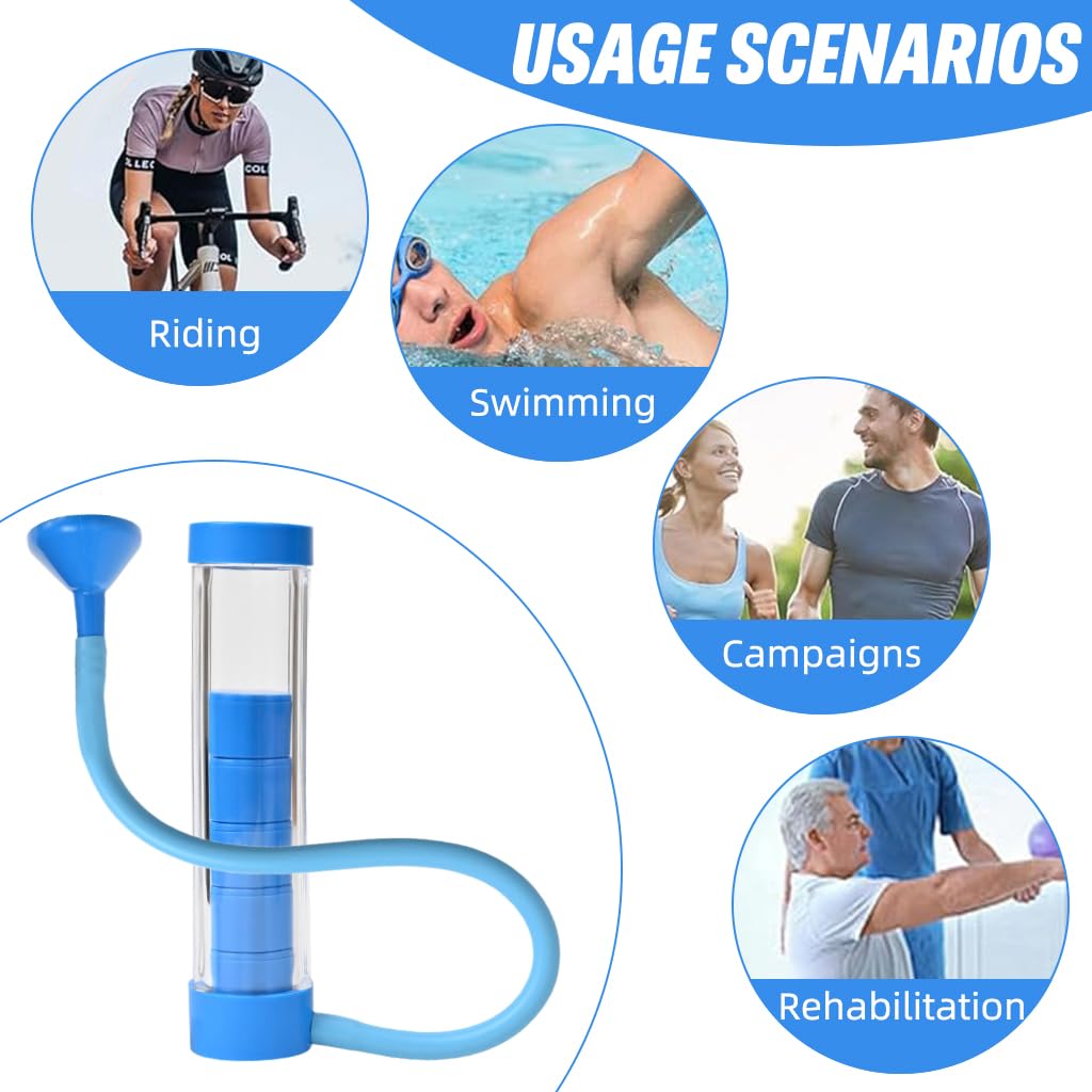 Proberos Lung Trainer for Breathing Exercise with 5 Adjustable Weights and Acrylic Tube Design