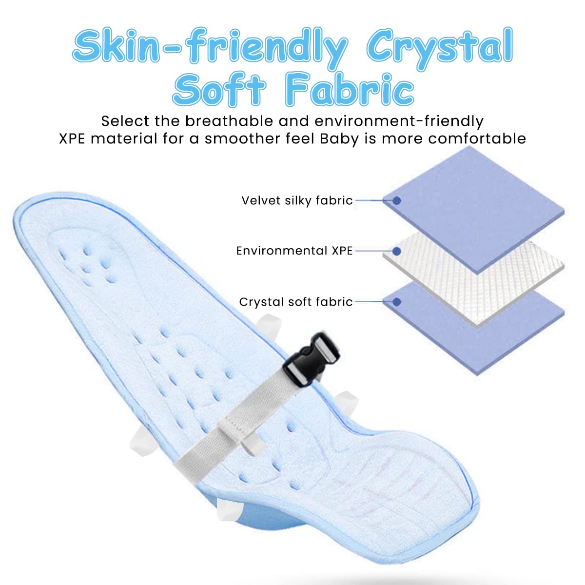 SNOWIE SOFT Baby Feeding Pillow for Nursing with 45° Ergonomic Support and Safety Belt | Gift for New Moms