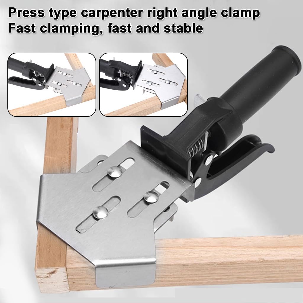 Serplex 90 Degree Corner Clamp for Woodworking and Cabinet Assembly with Quick Release Handle | Stainless Steel Right Angle Precision Tool