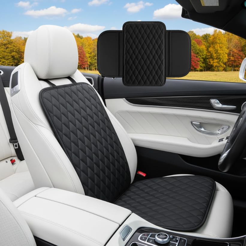 ZIBUYU Car Console Cover with 2 Storage Bags for Organized Vehicle Interior | Easy Access Design