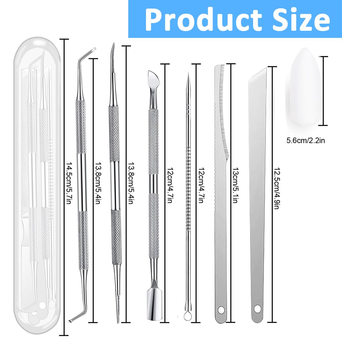 MAYCREATE® Nail Clipper Pedicure Kit Ingrown Nail Kit 10pcs Stainless Steel  Toenail Clippers Manicure Set with Storage Case Spring-loaded Thick Nail Clipper Kit Travel Nail Clippers Kit