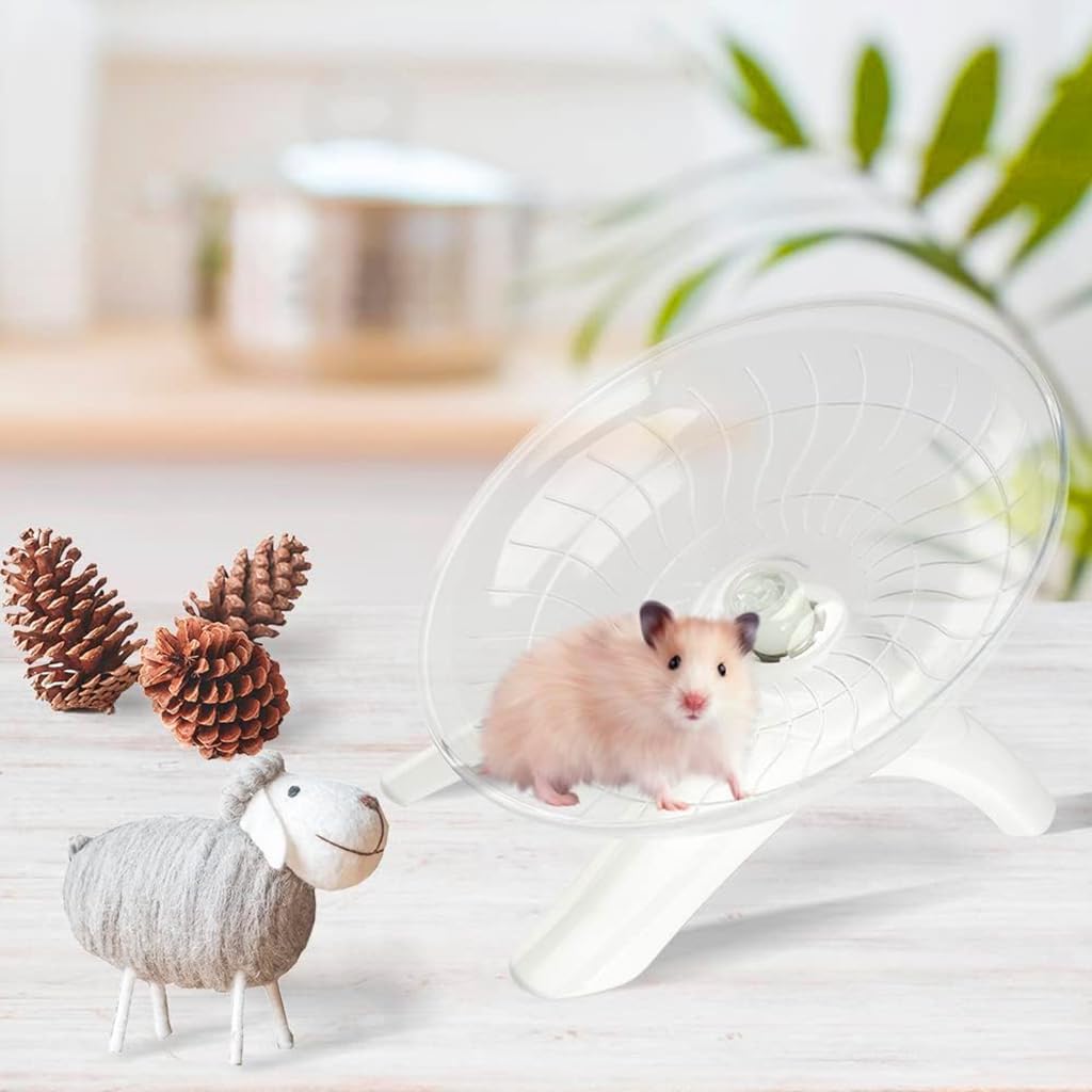 Qpets Hamster Wheel for Exercise and Wellness 7 in with Silent Tilting Disk | 3 pcs Set