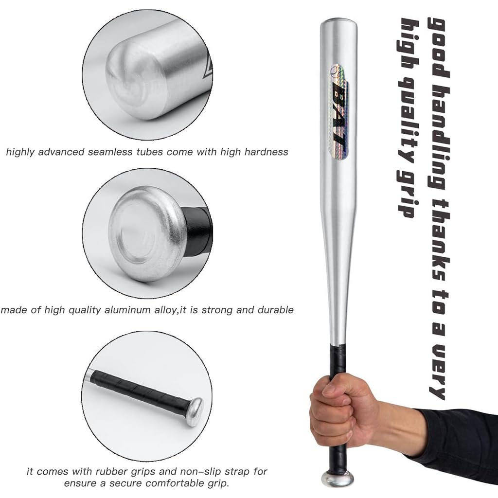Optifit Baseball Bat for Practice and Self Defense with Comfortable Grip | 32 inch Alloy Steel