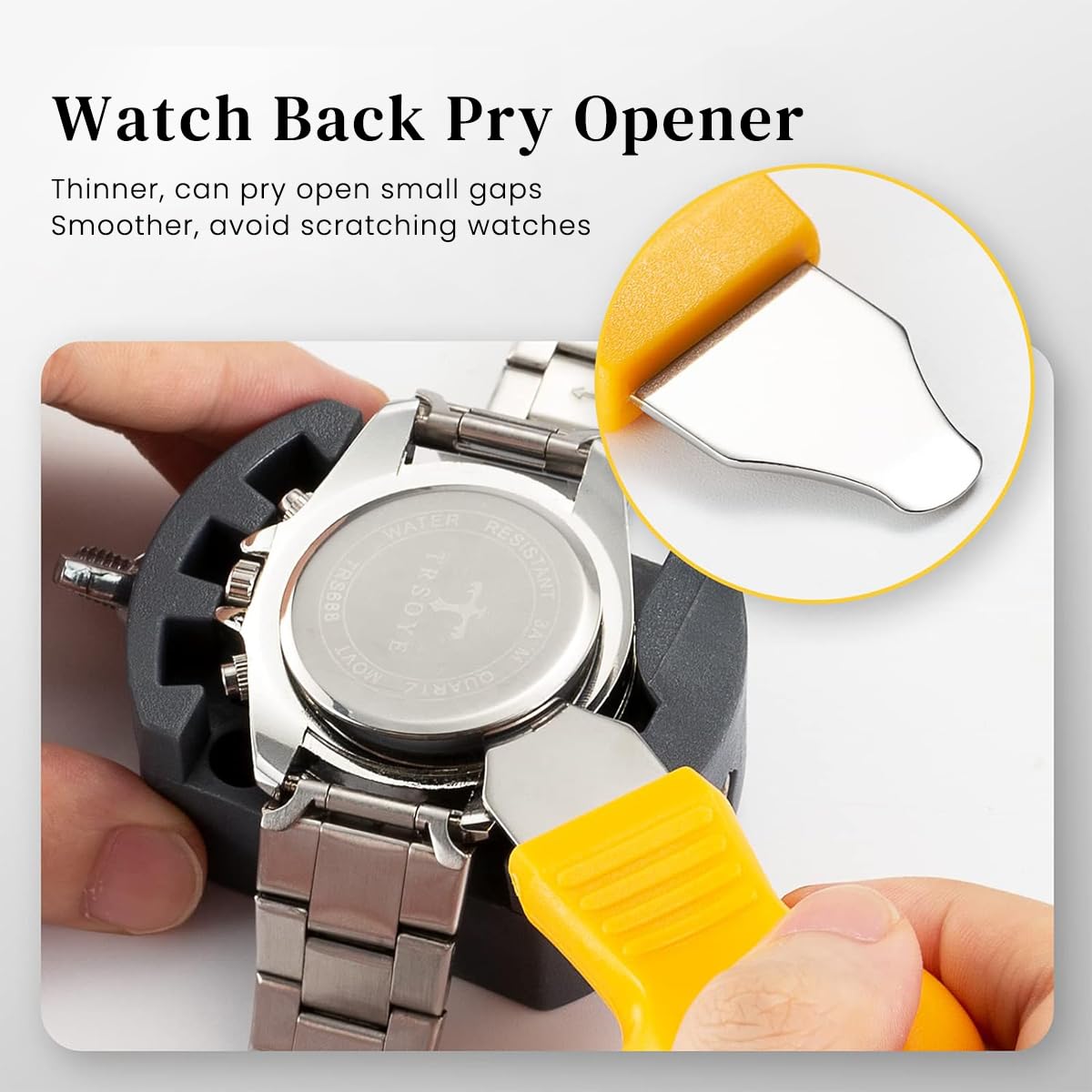 Serplex Watch Repair Kit for Battery Replacement and Strap Adjustment with Stainless Steel Tools & Carrying Case