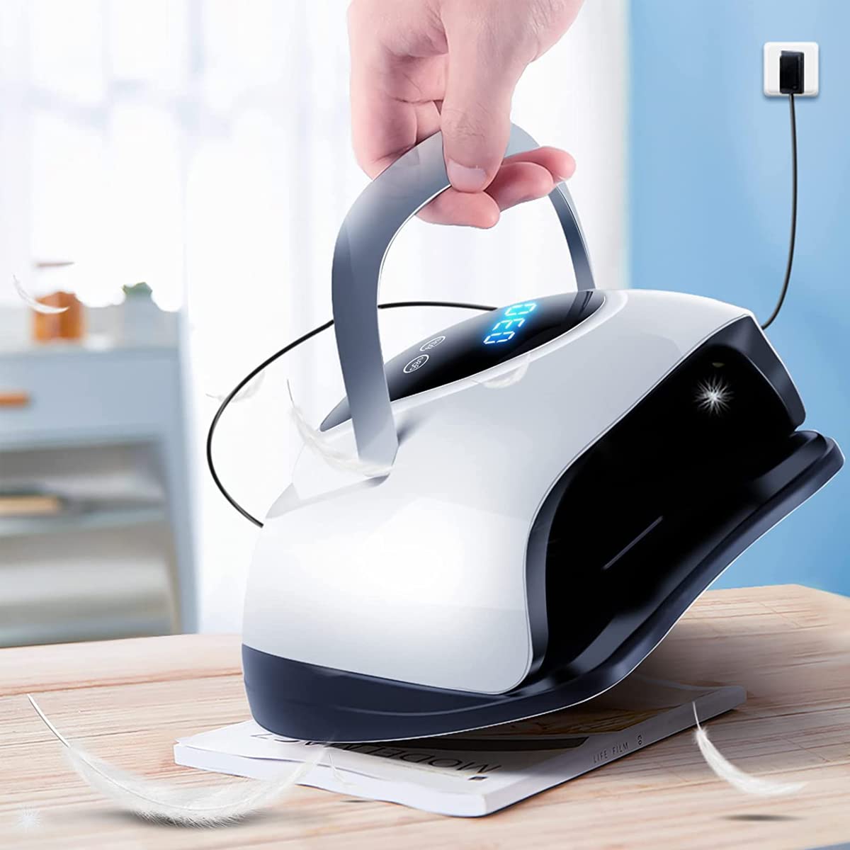 MAYCREATE UV LED Nail Lamp for Gel Polish with 57 Beads and Auto Sensor | 4 Timer LCD