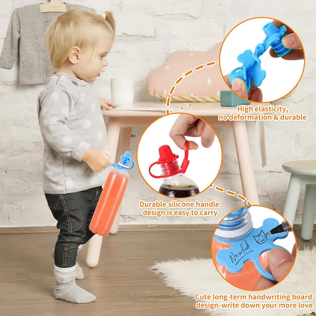 SNOWIE SOFT Water Bottle Spout Lid 2Pcs for Kids with Spill-Proof Design and Food-Grade Silicone