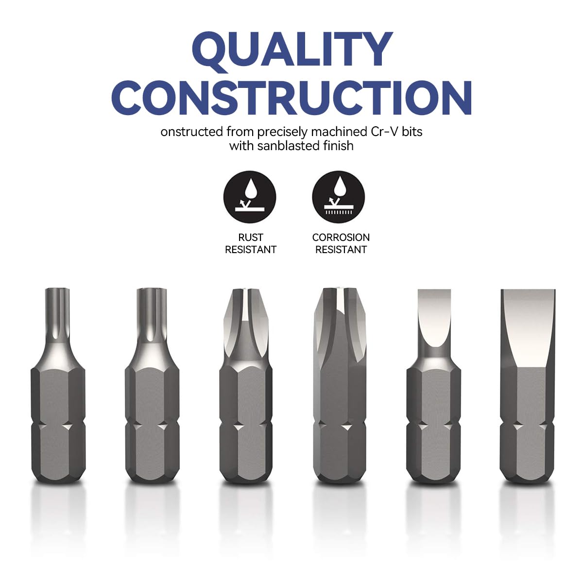 Serplex Screwdriver Bit Set for Drills and Impact Drivers featuring 100 pcs Cr V Steel | with Storage Case