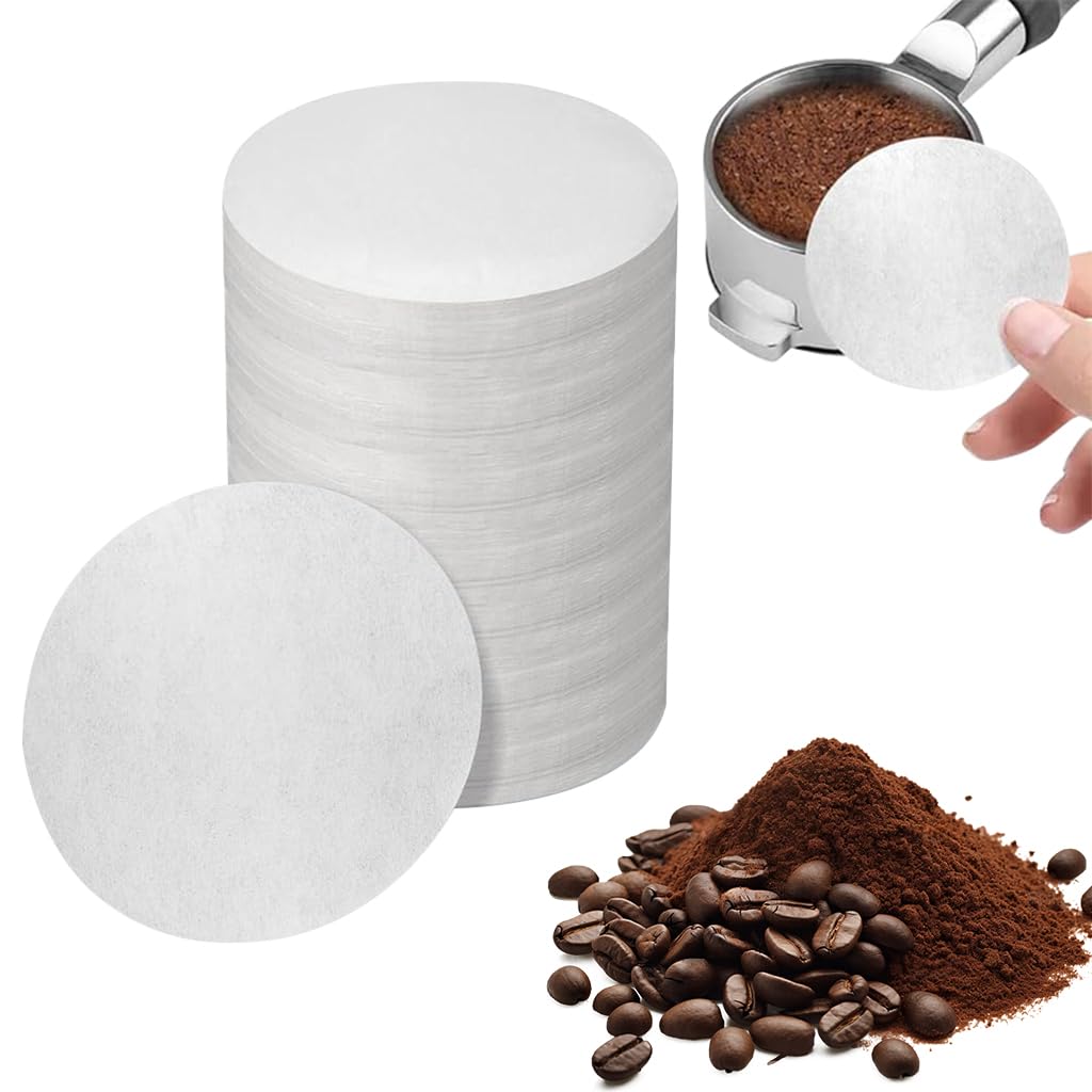 Supvox Espresso Coffee Filters for 58mm Portafilter with 400 Count Paper | White Round Disposable Design