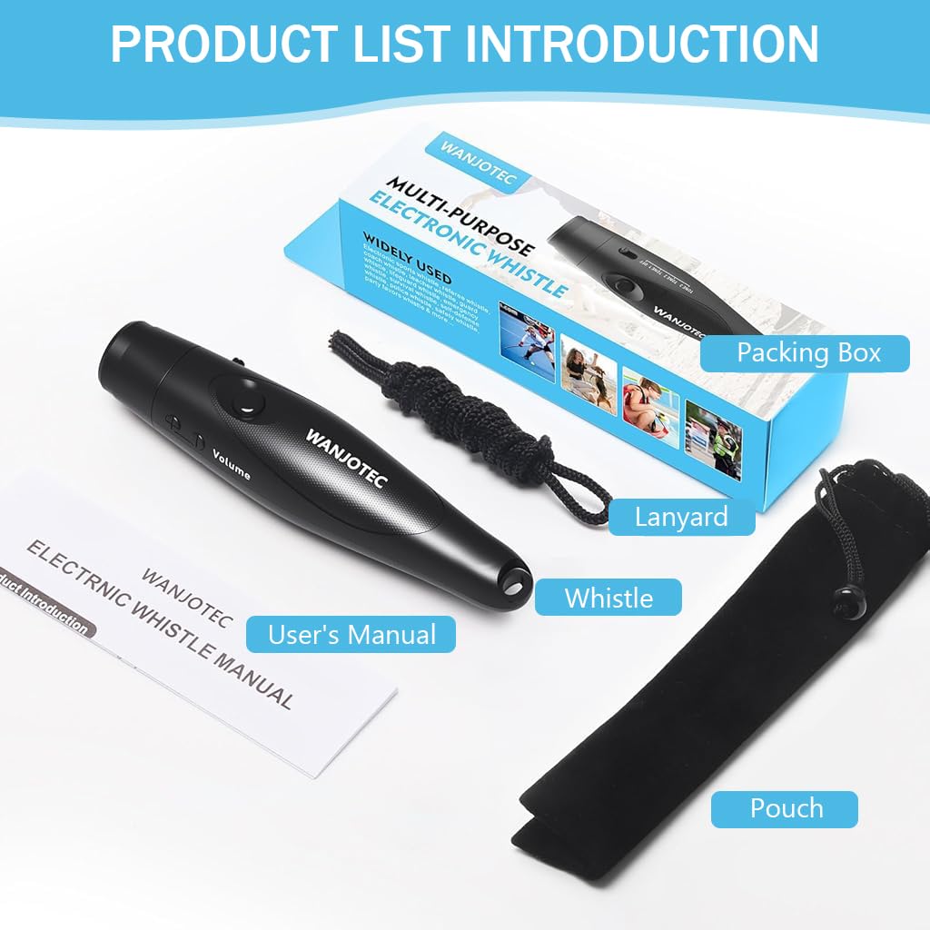 Proberos Electronic Whistle for Outdoor Training with 3 Tones and 3 Volume Levels | Battery Powered