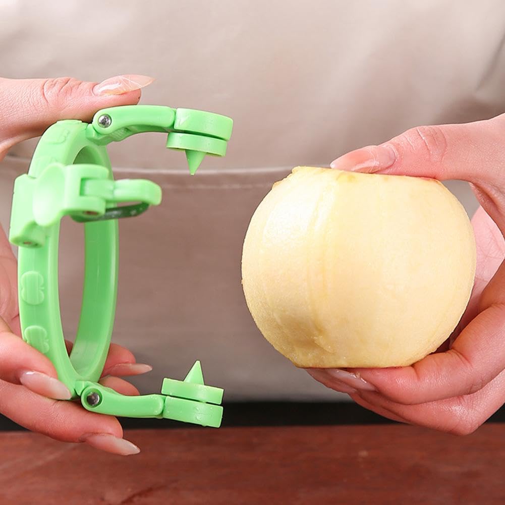 Supvox Ring Fruit Peeler for Pear Peach and Kiwi with Spiked Grips & Stainless Steel Blades